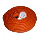 Cable prolongateur secteur 25m orange