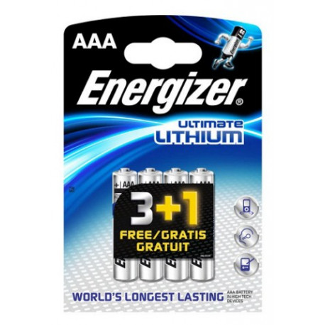 Energizer - 3+1 batteries Lithium AAA - L92-LR03
