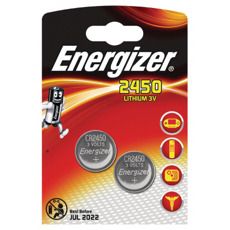 Energizer - Batterie Lithium 3V - CR2450- 2 pieces
