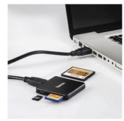 Hama USB-3.0 SD MicroSD CF-kaartlezer zwart