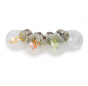 Set Ampoules LED - G45 - E27 - Verre Transparent - 4pcs