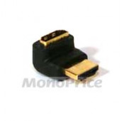 Adapter HDMI female 270° gold plated