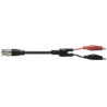 Coaxkabel 0.75m - BNC plug mannelijk / 2 krokodillenklemmen