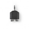 Adaptateur Jack Stereo male 3.5mm/2xRCA femelle