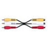 Cable 1.5m - 3 fiche male RCA/3 fiche femelle RCA