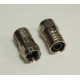 Connecteur F a sertir nickele pour cable 7.5mm *2*