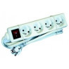 Meervoudig stopkontakt white 4x10/16A 1.5m+schakelaar