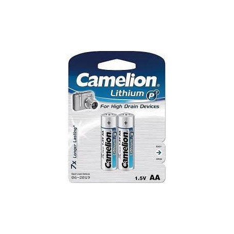 Camelion -Lithium Batteries - AA / LR6 - 1 x 2 Pcs