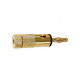 Gouden banaanstekkers 1x zwart + 1x rood - 4mm