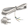 Cordon d alimentation blanc 1.80m 3x0.75mm²