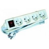 Meervoudig stopkontakt white 4x10/16A 3m+schkelaar