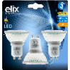Ampoule COB LED GU10 - 1 LED - 4W - 2700K - 3 pièces