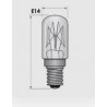 Gloeilamp E14 12V 5W 410MA 45X16mm