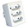 Domino stekkerbaar 3x2.5A wit zonder snoer