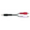 Cable 10m - 2xRCA male 1xjack 3.5 male