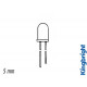 Diode d'Emission IR 5mm 940nm - Bleu Translucide