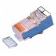 RJ45 CAT5E plug - FTP shielded + Guide - 25 pieces