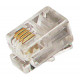 Gold-plated modular male RJ9 telephone plug - 25pcs