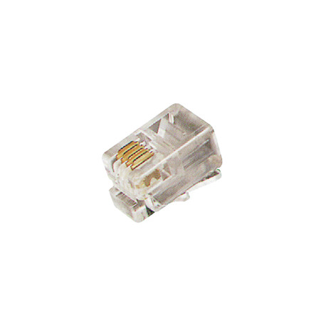 Gold-plated modular male RJ9 telephone plug - 25pcs