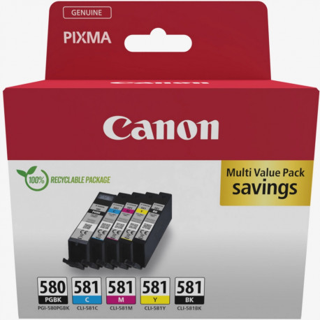 Canon CLI-581 + PGI-580 C/M/Y/BK/PGBK Value Pack