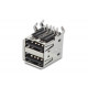 Connecteur USB A femelle double 90° pour CI