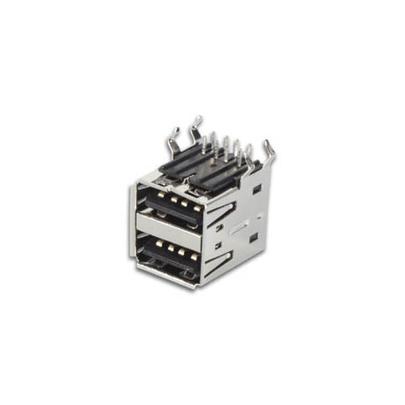 Connecteur USB A femelle double 90° pour CI