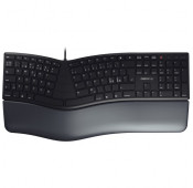 CHERRY Ergonomisch USB Toetsenbord AZERTY Belgisch Zwart