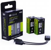 Pile 9V- 4500 charger USB C