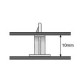 Support pour circuit imprime 3mm H-10mm 18x18mm *50*