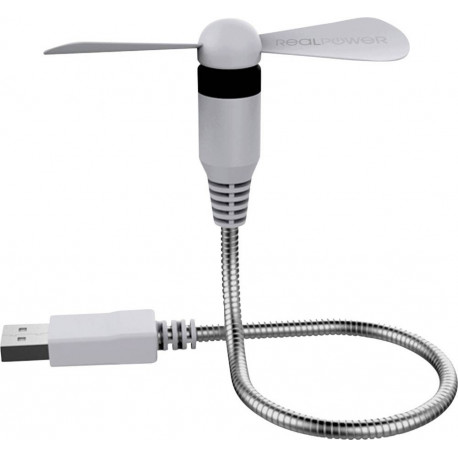 Real Power Mini Ventilateur USB Blanc