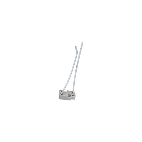 GU5,3 Lamphouder met draad (10cm) - Keramiek - Wit - 2 stuks