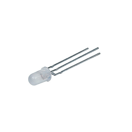 3 x LED BICOLORE ROUGE/VERTE 5mm - BLANC DIFFUSANT