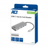 ACT USB-C hub 3.0, 3x USB-A, card reader, PD pass-through