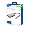 ACT USB-C hub 3.2 Gen2 10Gbps, 2x USB-C, 2x USB-A