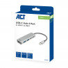 ACT USB-A hub 3.0, 2x USB-A, 2x USB-C