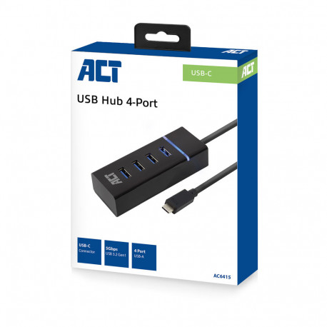 ACT USB-C hub 3.0, 4 port USB-A