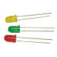 Set de 15 Leds 3mm - 5 x rouge/Vert/Jaune