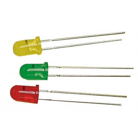 Set de 15 Leds 3mm - 5 x rouge/Vert/Jaune