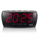 FM clock radio with large display