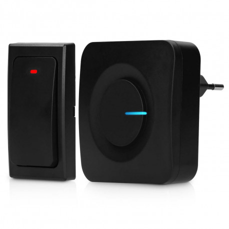 Wireless kinetic doorbell Black