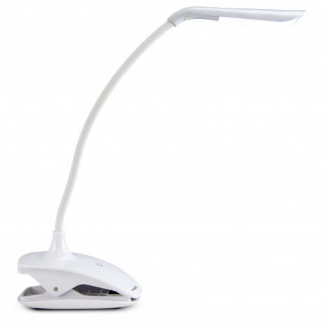Rechargeable LED lamp with clip White