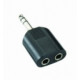 Adap. Jack Stereo male 6.3mm/2xJack Stereo femelle 6.3mm LC
