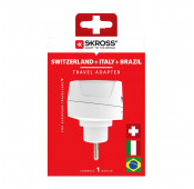 Travel adapter Europe to Switzerland + Italy + Brazil