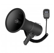 Powerful 50 W megaphone with built-in siren