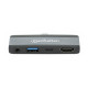 Manhattan 4-in-1 - USB-C - HDMI, USB-A, USB-C PD, 3.5mm jack