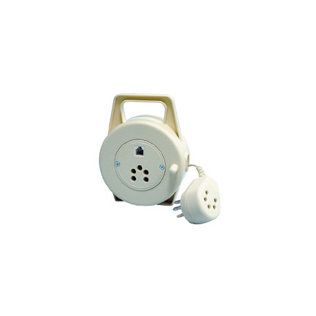 Cable Plat RJ12/RJ12 Blanc Téléphone - 2m