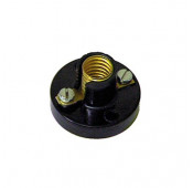 2 x Verlichtingsfitting bruin E10 met bevestigingsbasis
