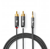 Stereo audiokabel 3,5 mm male - 2x RCA male 2.00 m