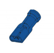 Insulated female Faston terminal 6.4mm blue vinyl - 10 pcs