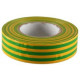 Ruban isolant en plastique jaune-vert